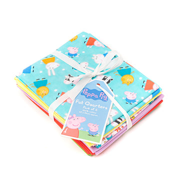 LoveCrafts Family Favourites Fat Quarter Bundle - Peppa Pig