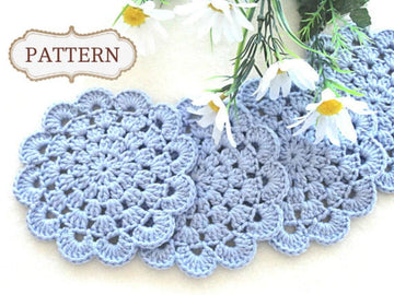 Crochet Pattern Round Placemat Crochet Coaster