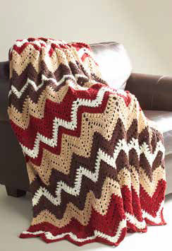 Cabin in The Woods Afghan in Caron Simply Soft and Simply Soft Heathers - Downloadable PDF