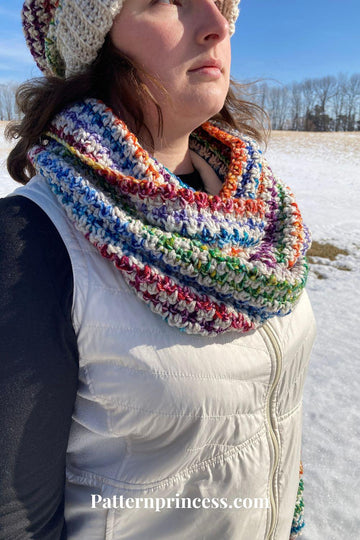 Frost Blossom Infinity Scarf