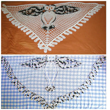Owl Shawl in all yarn and thread Weights