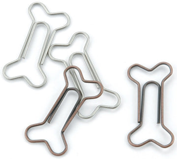 ODDITIES Metal Dog Bone Paper Clips Pewter & Antique Copper