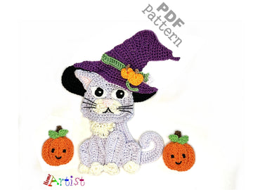 Halloween Cat Hat Crochet Pattern