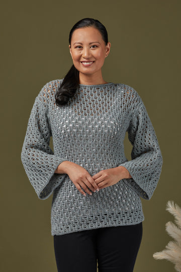 471 Kohl Lace Pullover - Knitting Pattern for Women in Valley Yarns Hampden by Valley Yarns