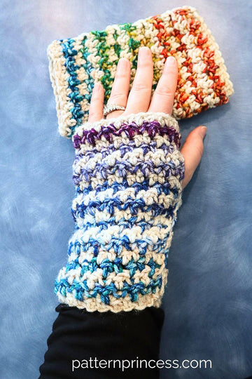 Frost Blossom Wrist Warmers
