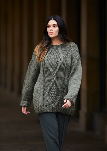 Agyness Jumper in Rowan Big Wool - RM007-00011-DEP - Downloadable PDF