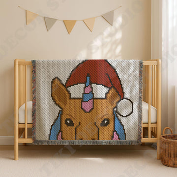CROCHET PATTERN C2C Unicorn Baby Blanket