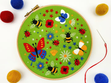 Oh Sew Bootiful Butterflies and Bees Printed Embroidery Kit