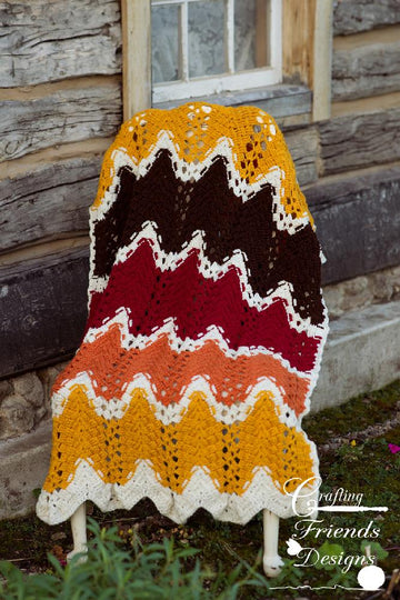 TriSquare Chevron Afghan
