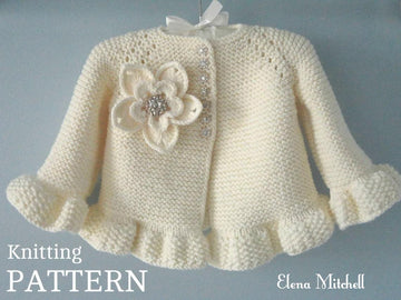Knit Pattern Baby Girl Jacket Amelia
