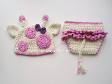 Cow Baby Hat and Diaper Cover