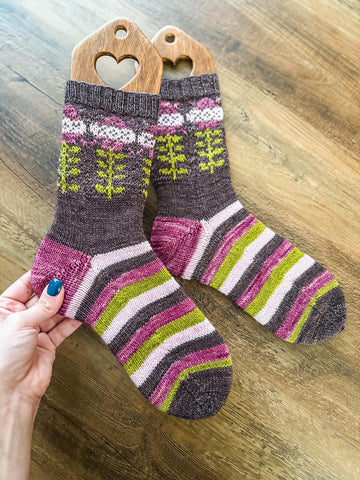 Petal Path Socks