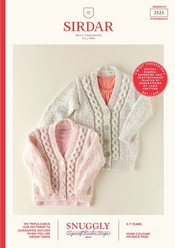 Children's Cardigans in Sirdar Supersoft Aran Rainbowdrops - 2525 - Leaflet