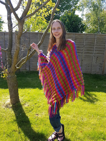 Adult Rainbow Poncho