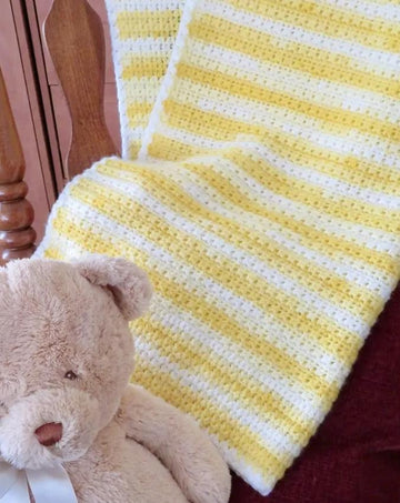 Lemonade Dreams Baby Blanket Crochet Pattern – Lion Brand Ice Cream DK