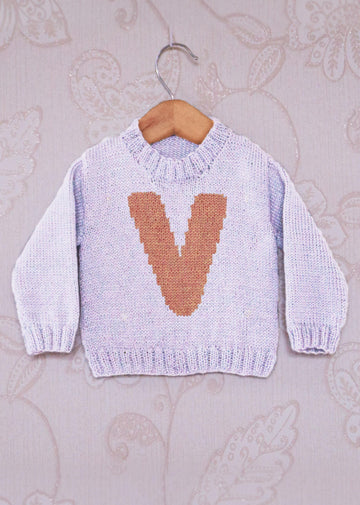 Intarsia - Letter V Chart - Childrens Sweater