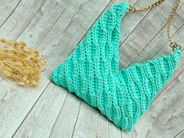 Textured No-Sew Crochet Hobo Bag: Easy Shoulder Purse Pattern
