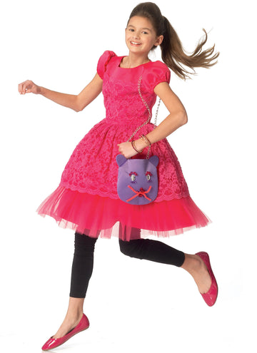 McCall's Children's/Girls' Dresses, Belt and Purse M7112 - Sewing Pattern