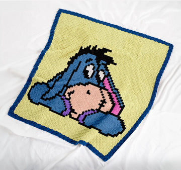 Eeyore C2C Crochet Blanket Pattern