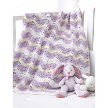 Wavy Ripple Blanket in Bernat Baby Coordinates Solids