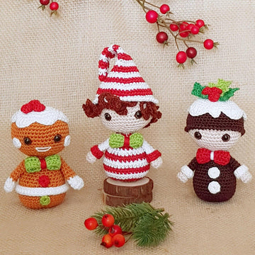 Ginger Bread, Candy Cane & Christmas Pudding