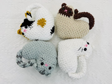 Hearts cat crochet pattern