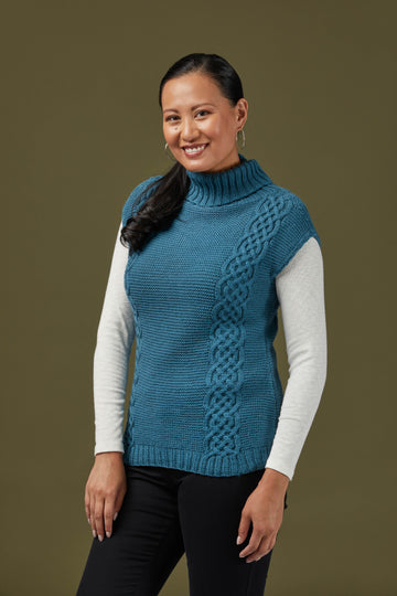 936 Paprika Topper - Slipover Knitting Pattern for Women in Valley Superwash DK by Valley Yarns
