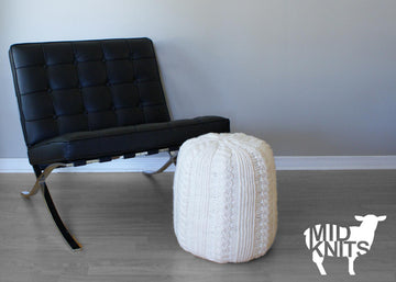 Cable Knit Footstool (2015018)