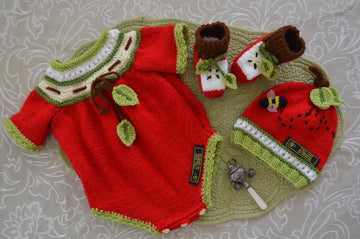 "Apple of Our Eye" Baby Onsie / Romper Set