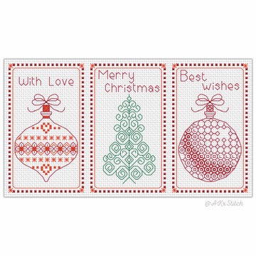 Christmas Cards Set A Cross Stitch PDF Pattern