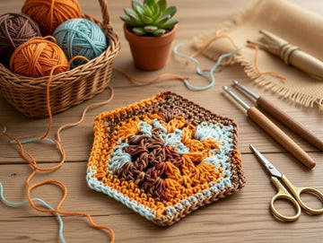 A Crochet Hexagon Motif Pattern + Video Tutorial