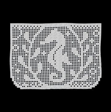 Seahorse filet crochet Chart