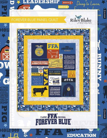 Riley Blake Forever Blue Panel Quilt - Downloadable PDF