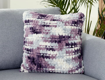 Garter Ridge Pillow in Bernat Alize Blanket-EZ - Downloadable PDF