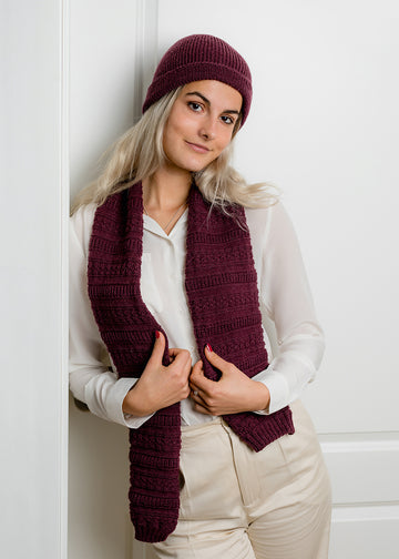 Estense Hat and Scarf in Regia Premium Cashmere - 7264 - Downloadable PDF