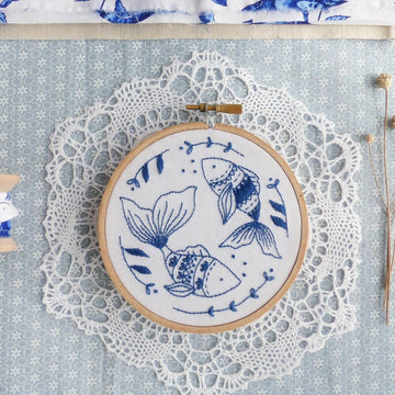 Tamar Ocean Fish Printed Embroidery Kit - 4in