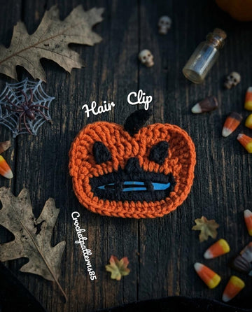 Pumpkin Halloween Hair Clip English-US