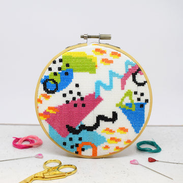 The Make Arcade Memphis Cross Stitch Kit - 5 Inch