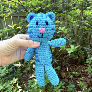 Blue Crochet Tiger