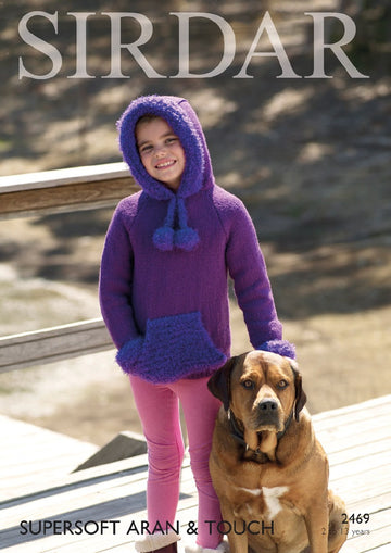 Hooded Sweater in Sirdar Supersoft Aran and Touch - 2469- Downloadable PDF