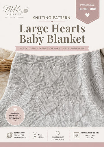 Large Hearts baby blanket