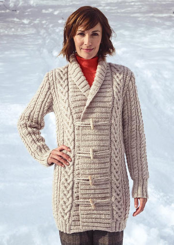 Women Cable Jacket in Bergere de France Alaska - 71136-314 - Downloadable PDF