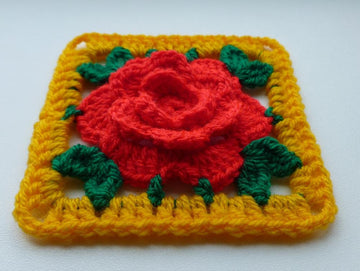 Chinese Rose in square