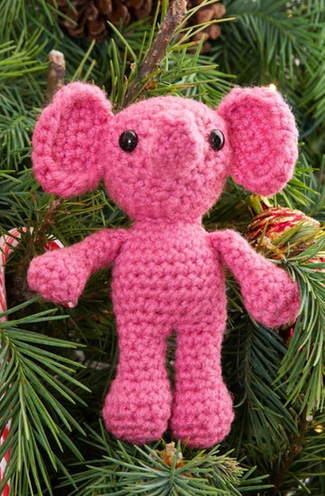 Elenora Elephant in Red Heart Super Saver Economy Solids - LW3188