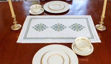 Avlea Folk Embroidery Anatolian Argyle Table Runner - Downloadable PDF