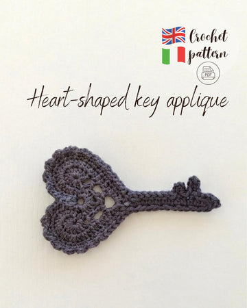 Vintage Heart Key Crochet Pattern