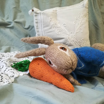 Peter Rabbit, Toy Knitting Pattern for Kids Downloadable PDF, English