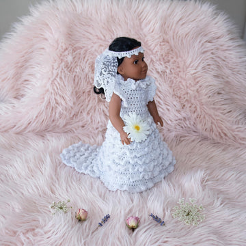 Wedding Doll Dress for 18inch doll