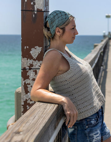 Summer Crochet Head Scarf