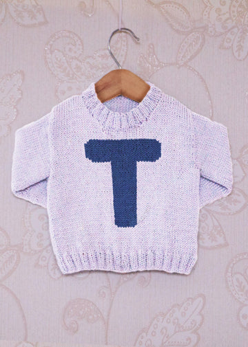 Intarsia - Letter T Chart - Childrens Sweater
